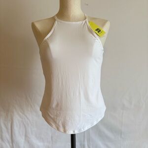 All In Motion White Sprint Free Tank Athletic Top Racerback